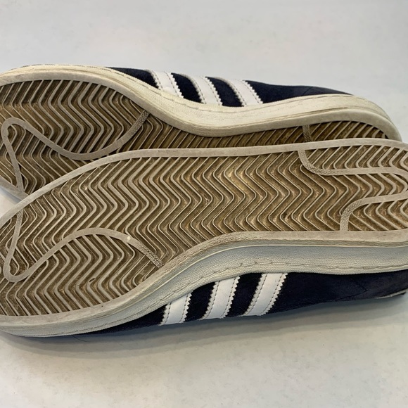 Vintage Adidas navy blue Suede and white leather mens size 9 - Picture 8 of 9